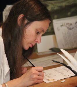 Girl writing
